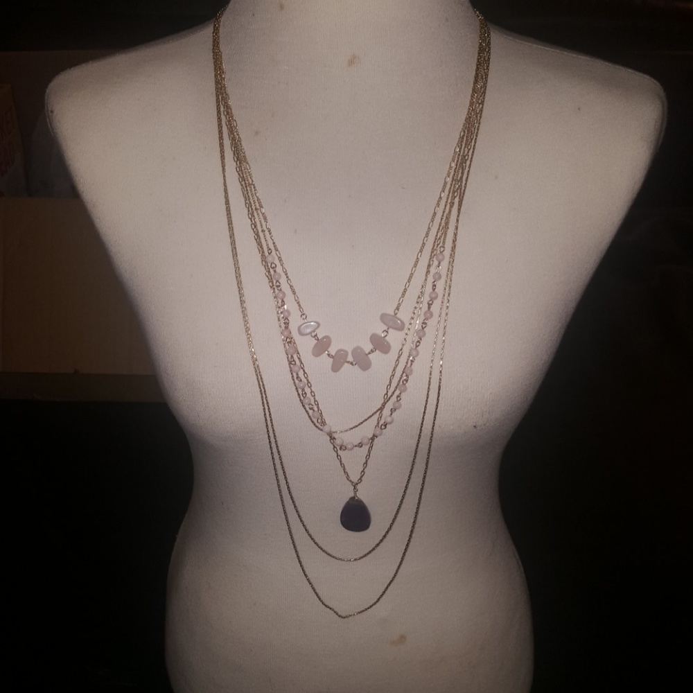 Layered Anthropologie necklace